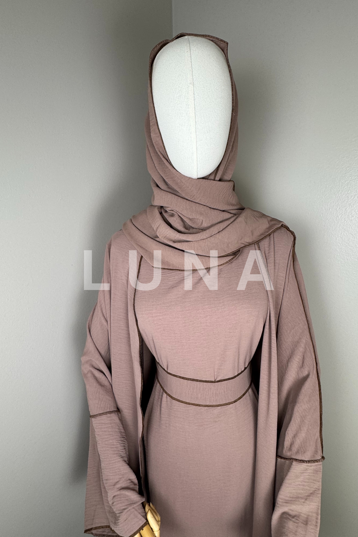 ABAYA HADIDJA 4PC - ROSE GOLD