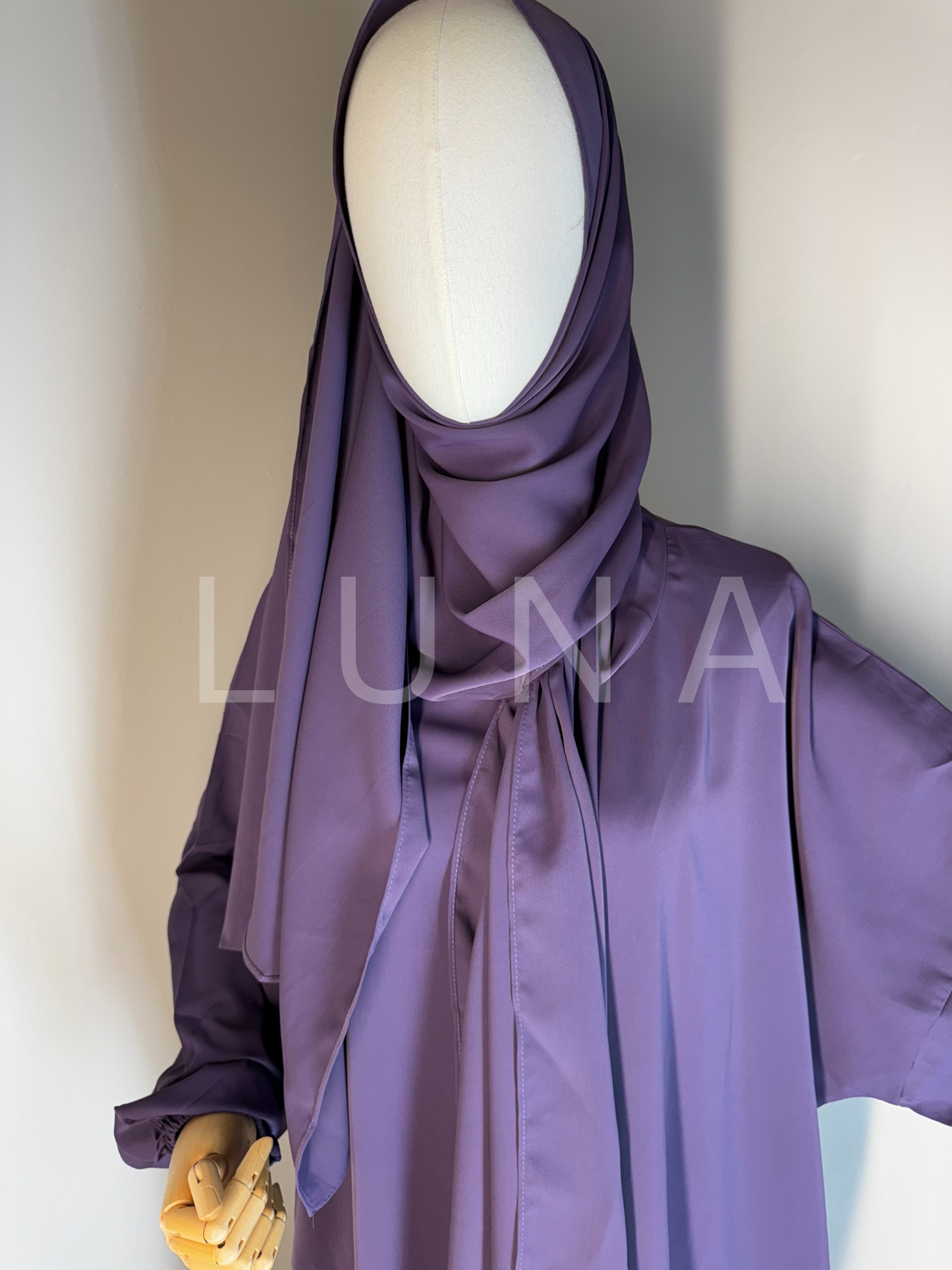 ABAYA MIRA INTEGRATED SCARF-PURPLE