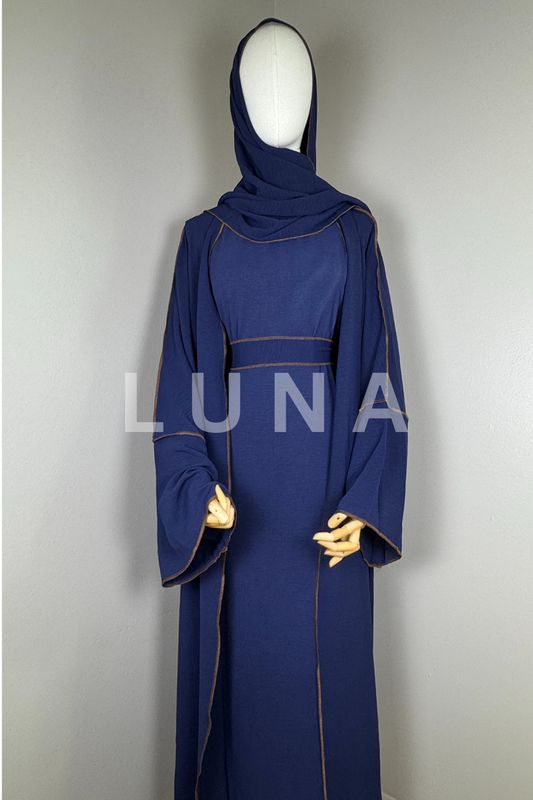 ABAYA HADIDJA 4PC - NAVY