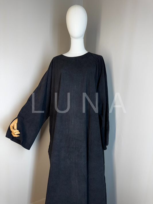 VELVET ABAYA LAYLA - BLACK