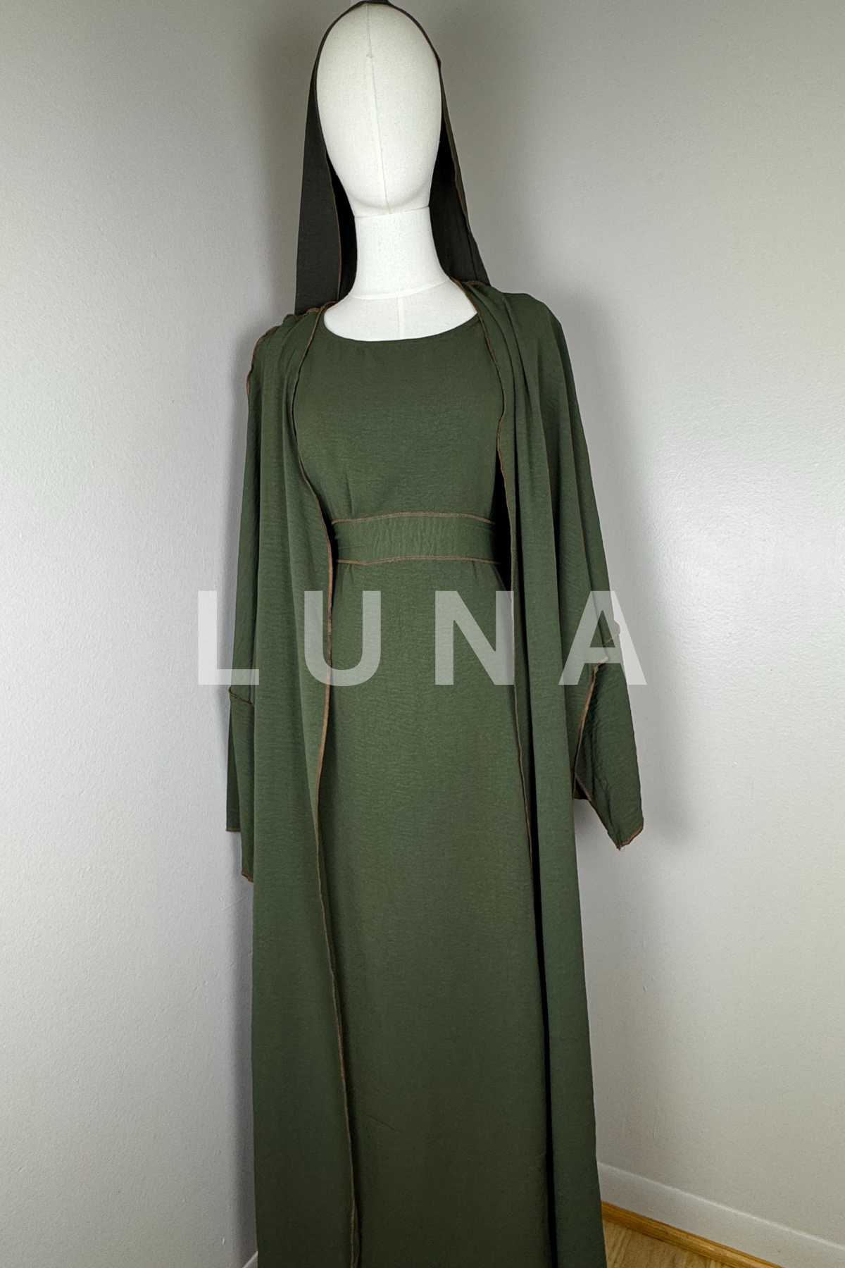 ABAYA HADIDJA 4PC - GREEN