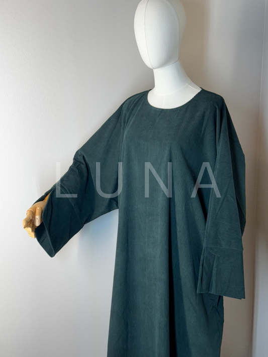 VELVET ABAYA LAYLA - GREEN