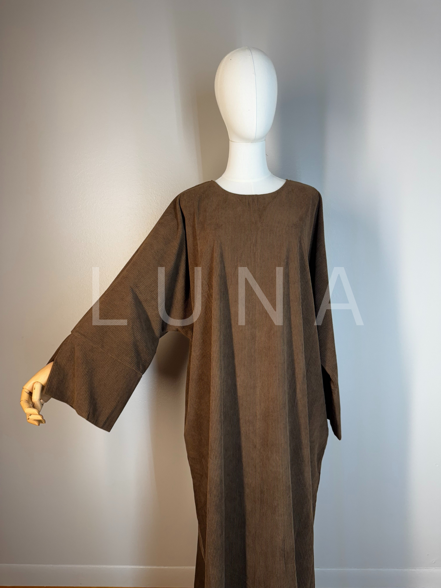 VELVET ABAYA LAYLA - BROWN