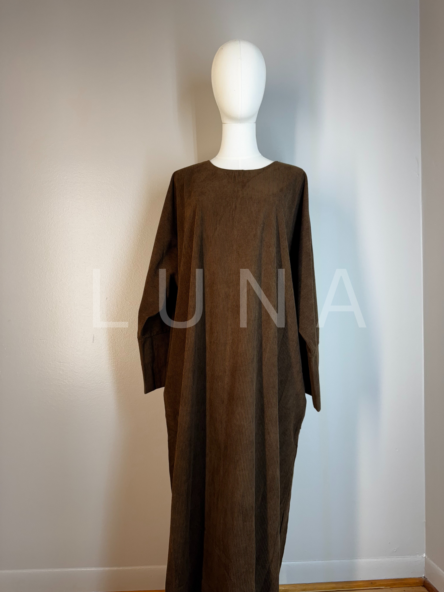 VELVET ABAYA LAYLA - BROWN