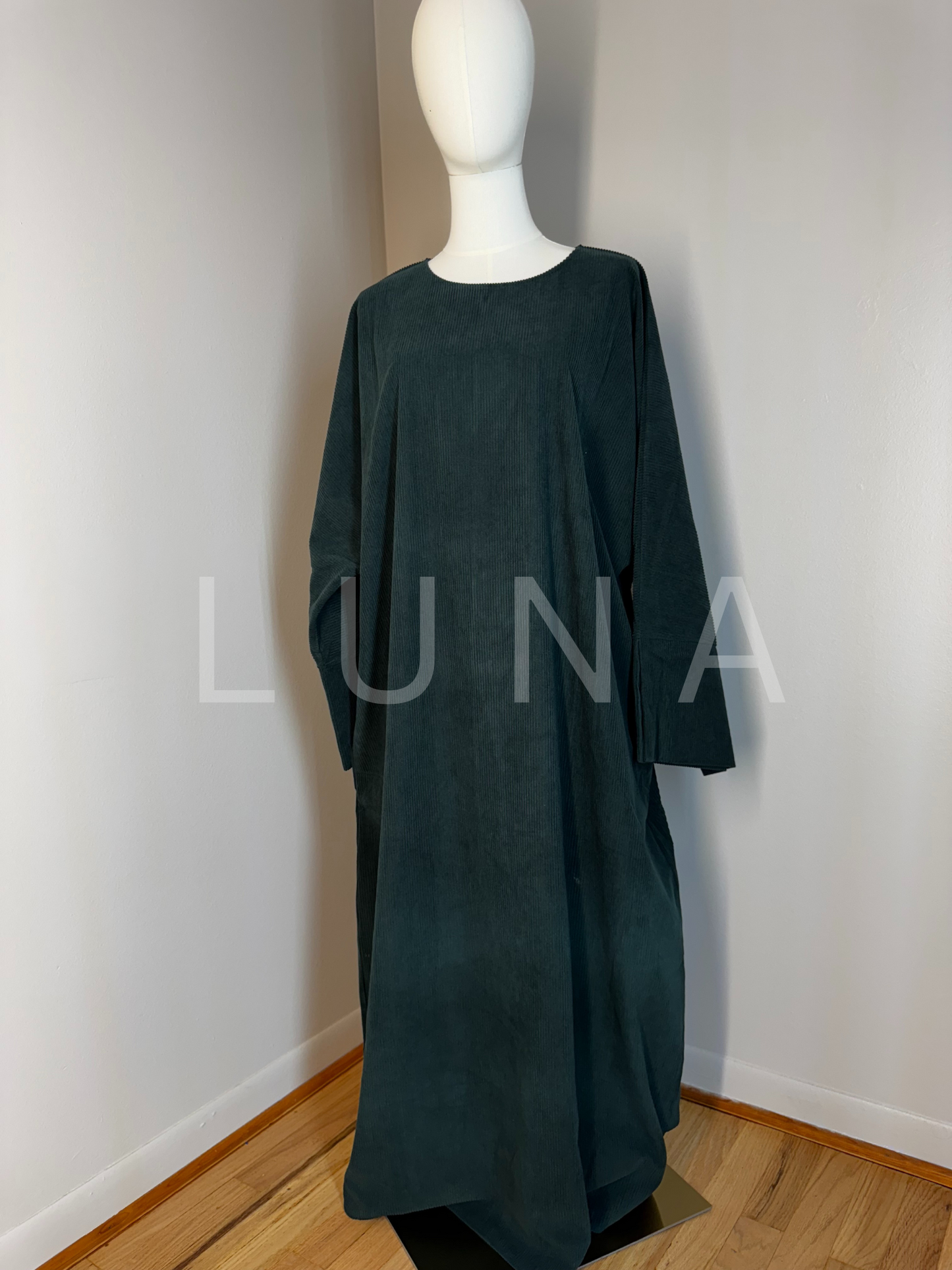 VELVET ABAYA LAYLA - GREEN