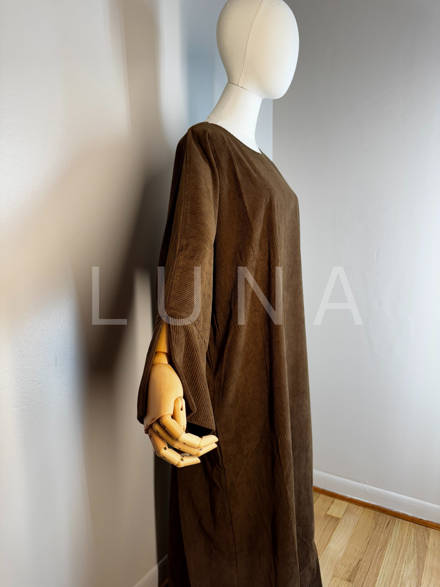 VELVET ABAYA LAYLA - BROWN