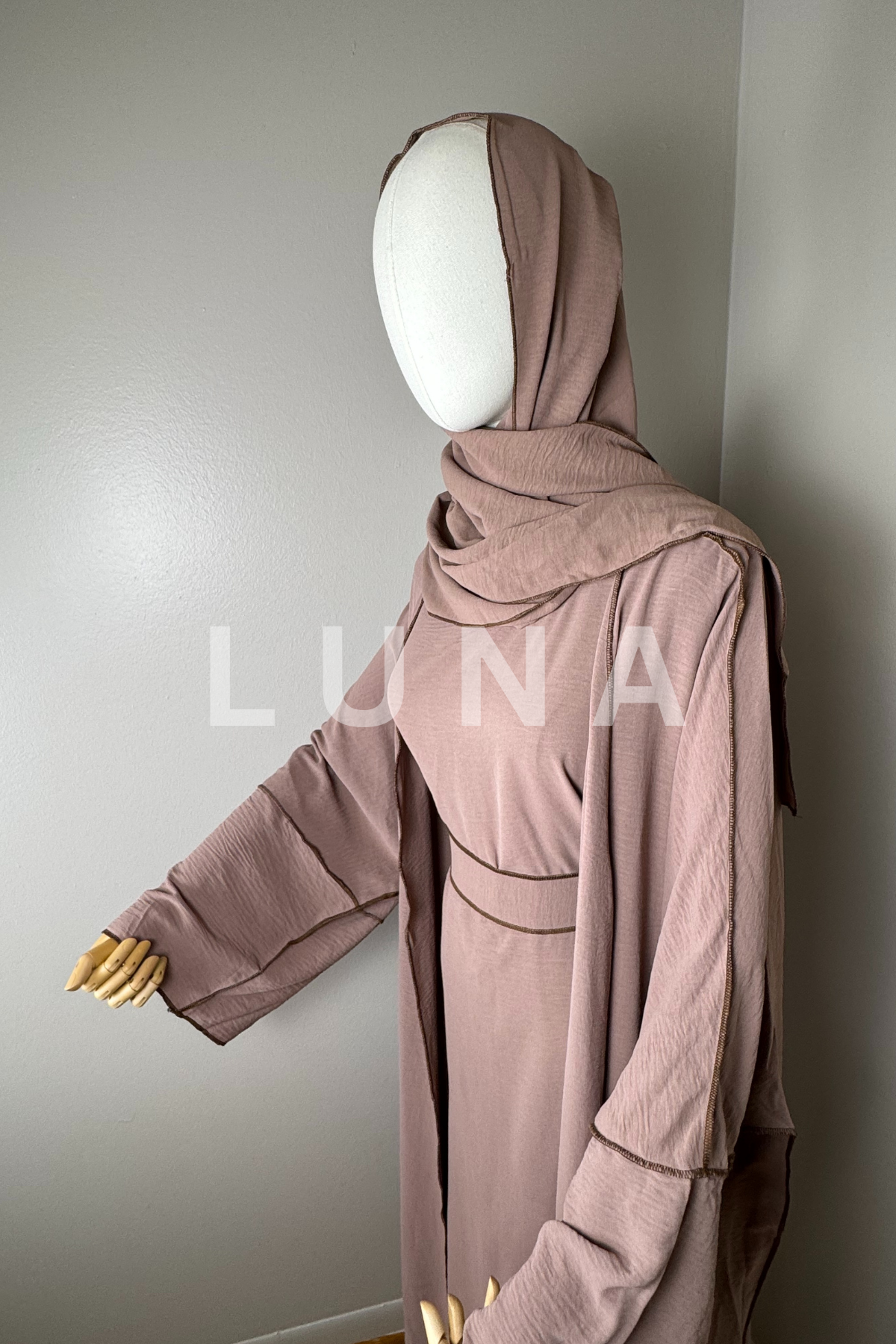 ABAYA HADIDJA 4PC - ROSE GOLD