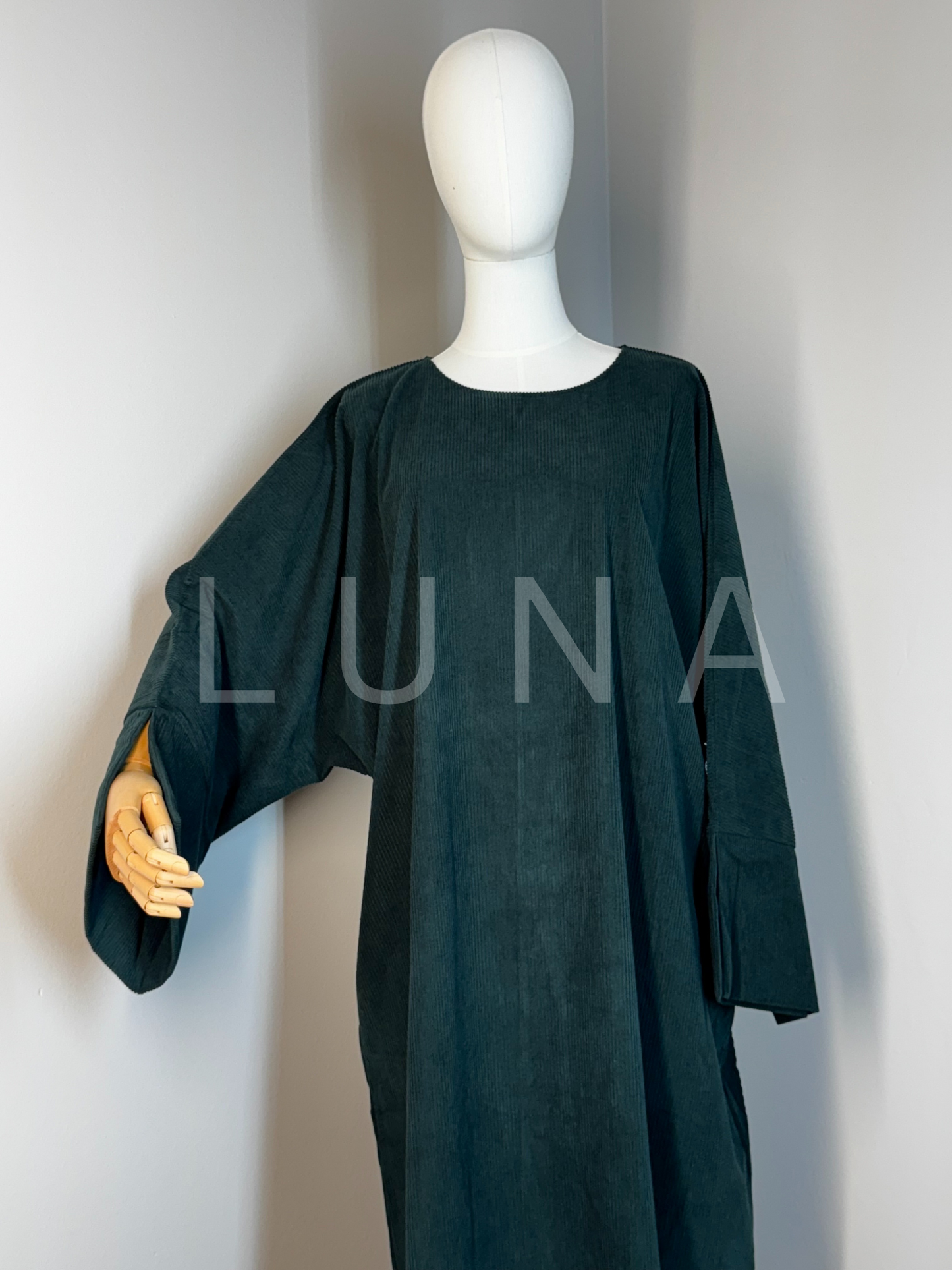 VELVET ABAYA LAYLA - GREEN