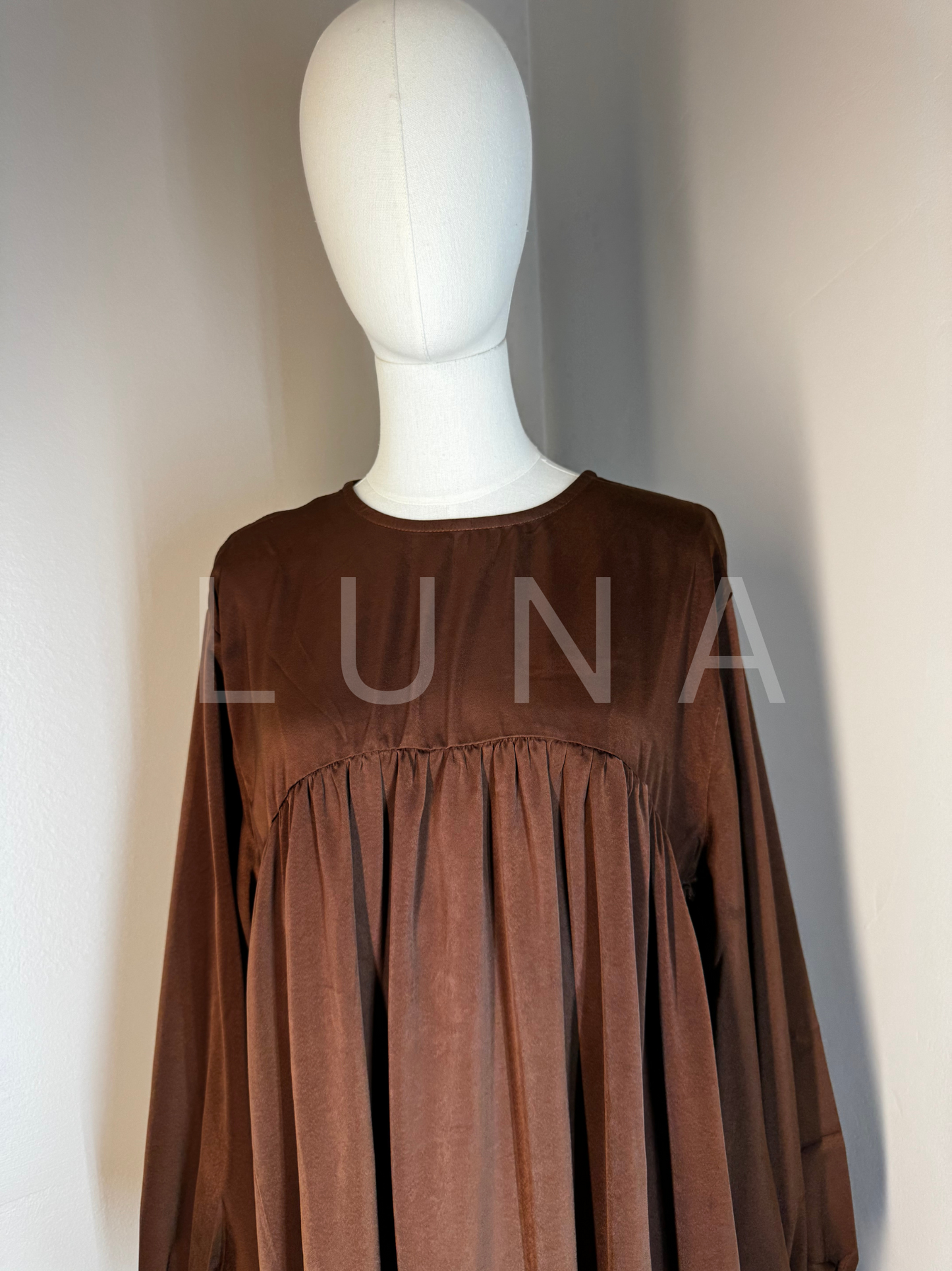 DRESS AMINA - COFFEE