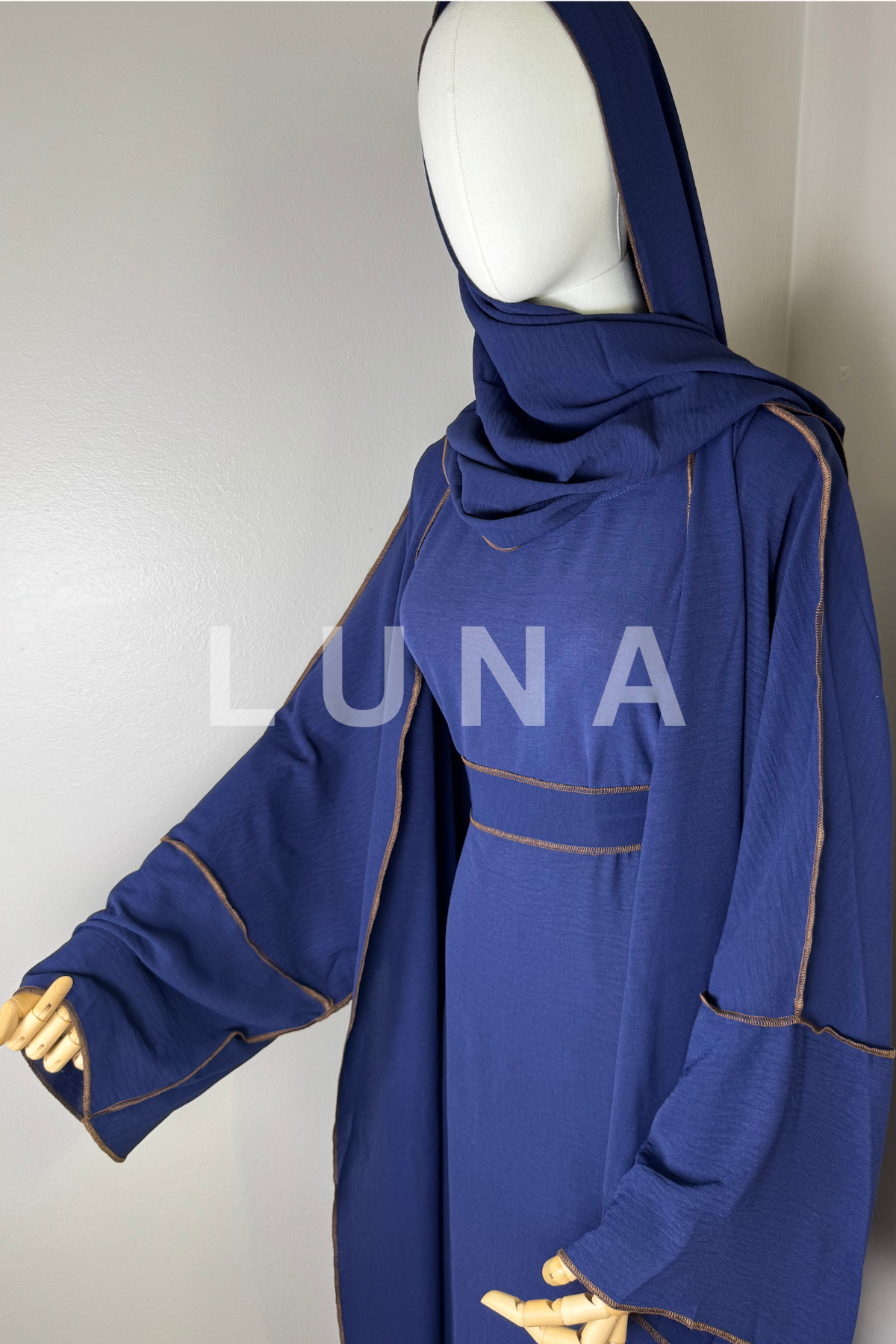 ABAYA HADIDJA 4PC - NAVY