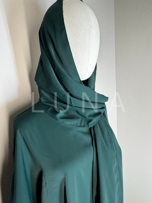 ABAYA MIRA INTEGRATED SCARF-GREEN